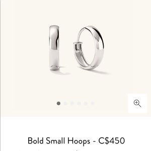 14k White Gold Bold Small Hoops from Mejuri